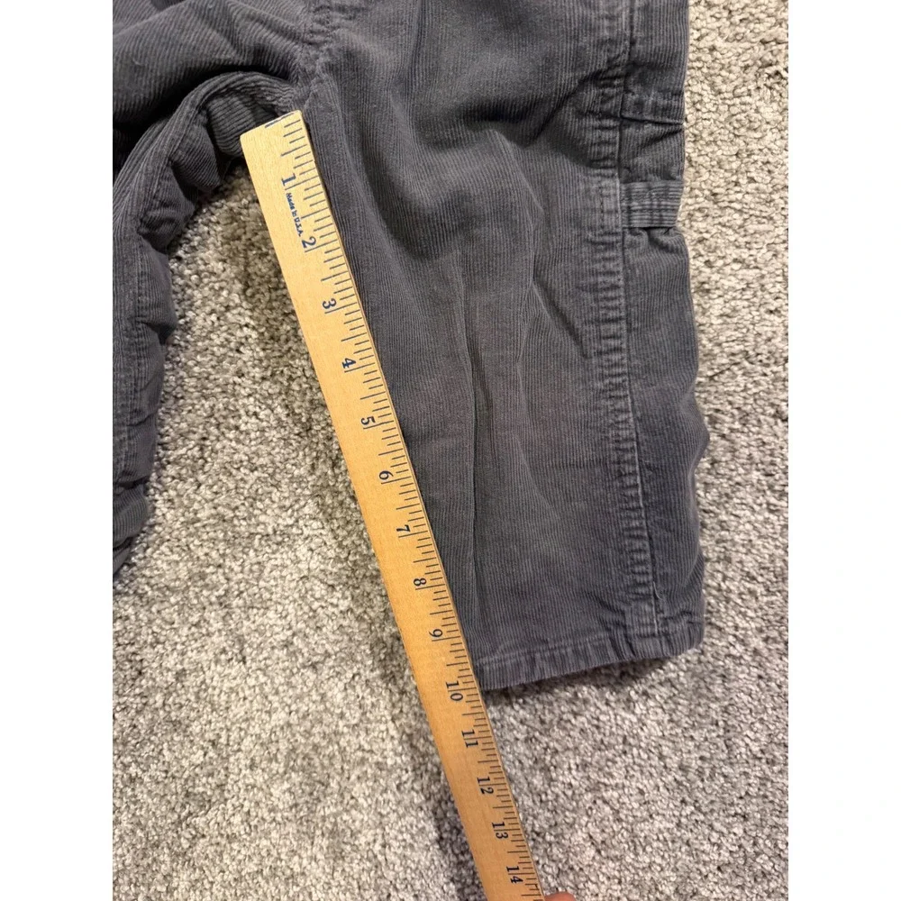 OshKosh Overalls Kids 12M Gray B'gosh Corduroy Bib Workwear Adjustable Straps